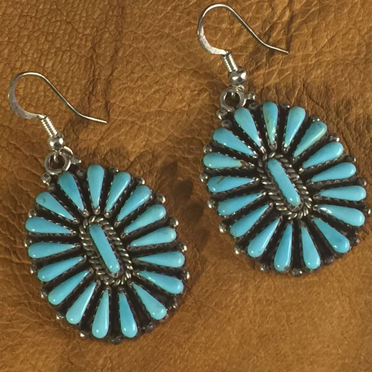 Navajo Needlepoint Earrings by Francis Begay